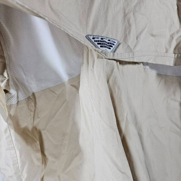Columbia Bahama II Vented Fishing Shirt Mens Size 4X Beige Button Up - Picture 9 of 11